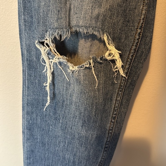 Pilcro by Anthropologie Heritige Boyfriend Distressed Jeans Sz 28 Cropped - Picture 8 of 16